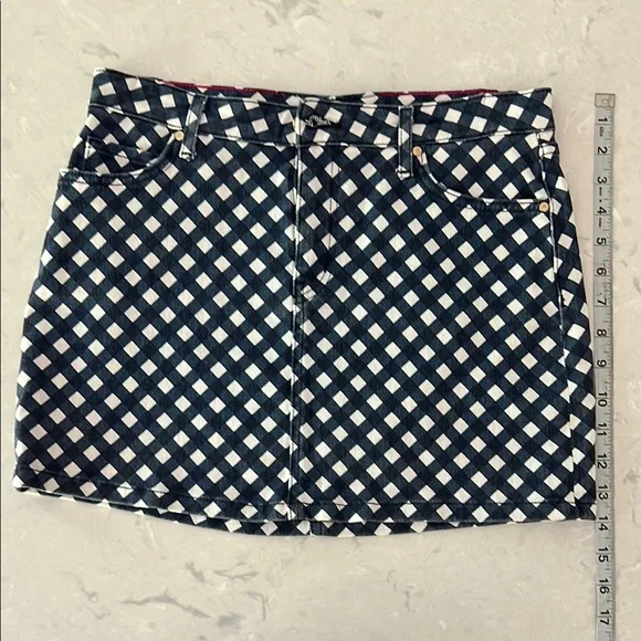 Kate Spade Blue and White Mini Pencil Skirt - Picture 4 of 6